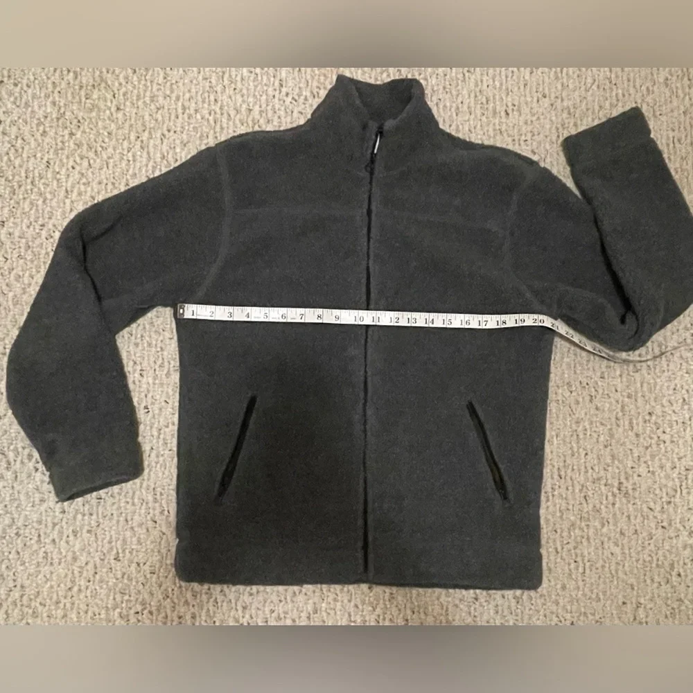 VTG Y2K GAP Men’s Charcoal Gray Deep Pile Fleece Jacket, Size S